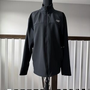 New Balance Impact Run Winter Jacket Mens Sz M Full Zip Fleece Lined Reflective